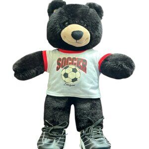 BUILD-A-BEAR Classic Dimples Black Plush Teddy Bear 15"